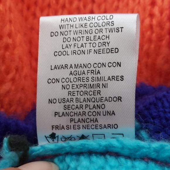 Jolt Stripe Multicolor Crop Sweater Y2K Women's Size M - Picture 5 of 5